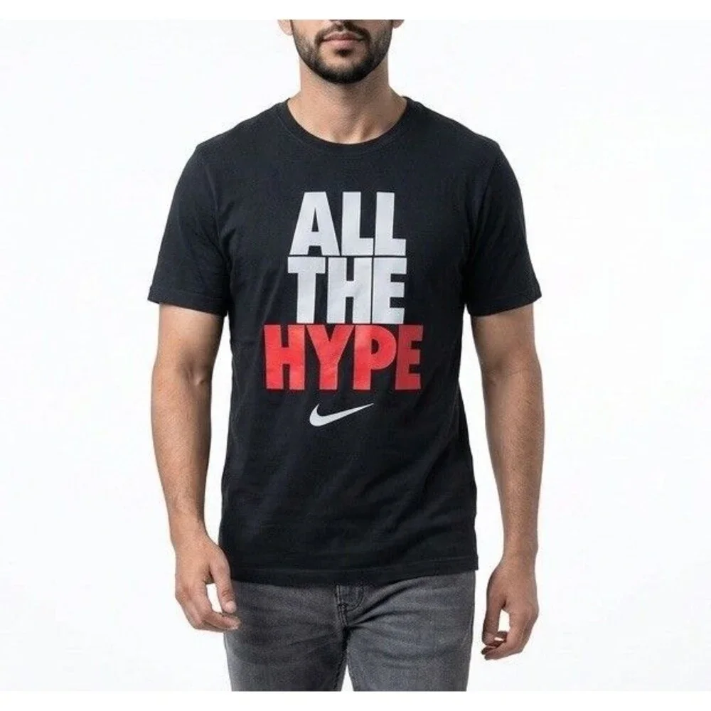 Nike Air All The Hype T shirt Black Short Sleeves XL tee